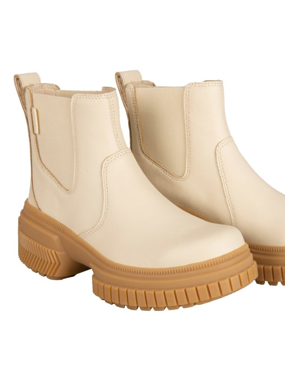 Sorel Ona Ave Chelsea Boots Waterproof, Honey White Leather Size Women 8.5M NIB